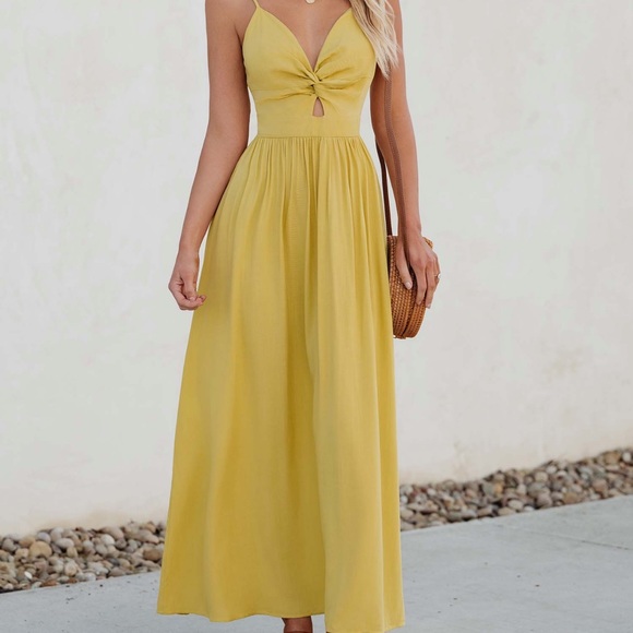 Cupshe Dresses Cupshe Maxi Dress Yellow Poshmark